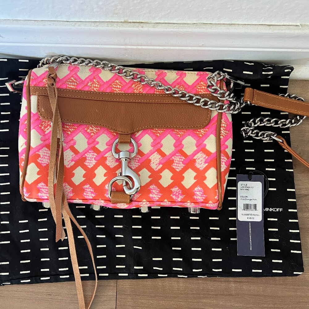 Rebecca Minkoff Mini MAC Pink/Orange Print